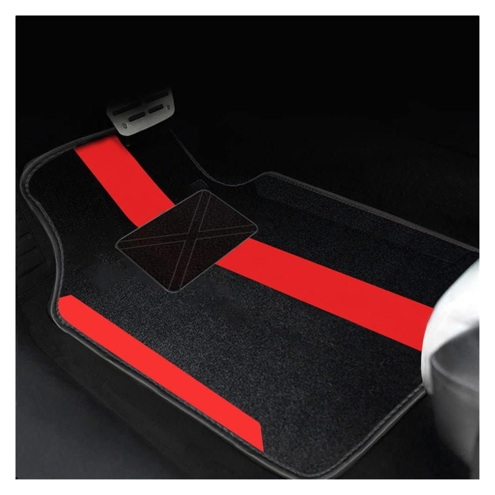 Autoteppich Für P&eugeot 206 206CC 207 207CC 307 307SW 308 308C Teppichmatte Fußpolster Schutz Automatte 4-TLG. Universal Auto Fußmatten(rot) von APTKCMCNVG