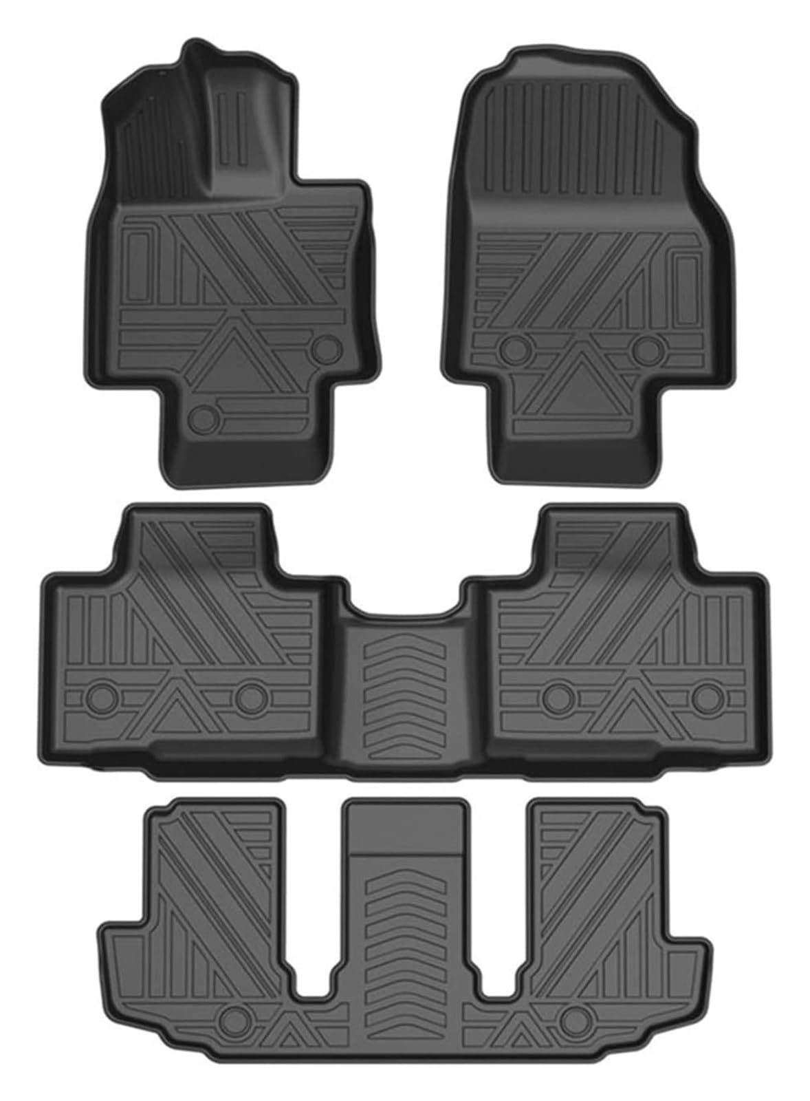 Autoteppich Für T&oyota Für Highlander 2022 LHD Auto Teppich Auto Boden Matte wasserdichte Auto Boden Matte Auto Matte(LHD 7seat) von APTKCMCNVG
