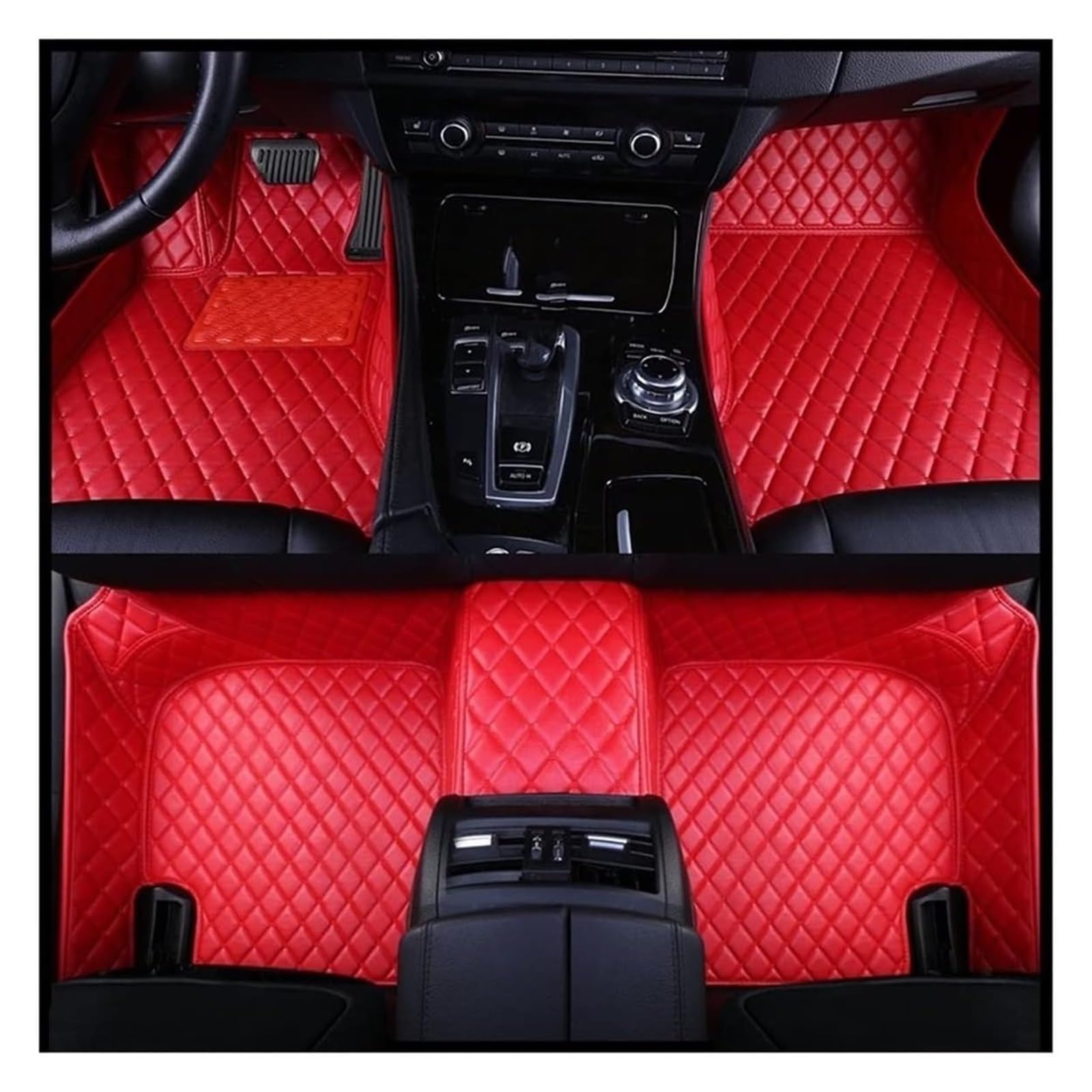 Autoteppich Für T&oyota Für Land Cruiser 100 2003-2007 Teppiche Teppich Fußpolster Automatte Maßgeschneiderte Lederauto-Fußmatten(Price for 5 Seats 4) von APTKCMCNVG