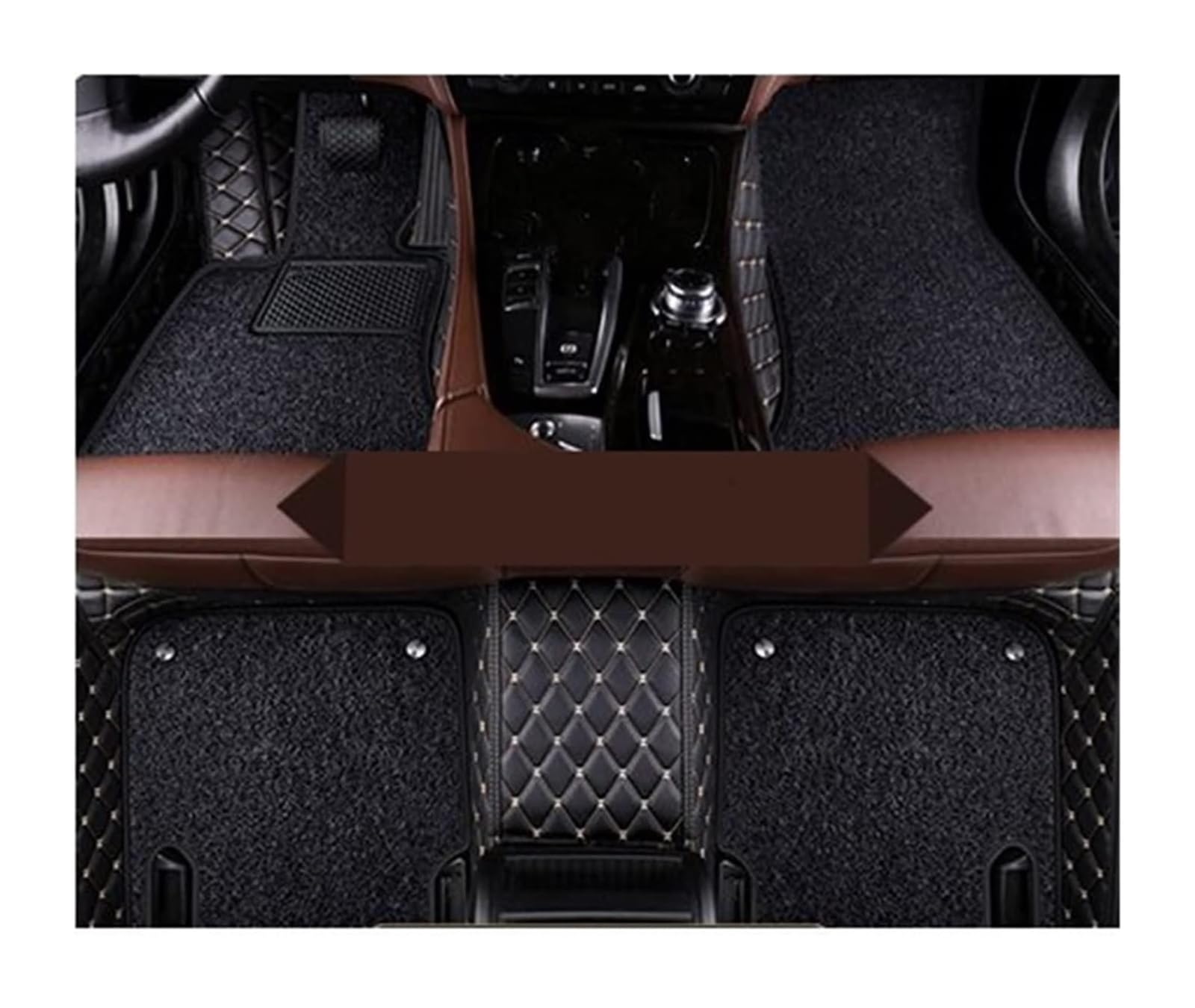 Autoteppich Für T&oyota Für Levin Hybrid 2018 2017 2016 Auto-Fußmatten Innenräume wasserdichte Schutzteppiche Fußmattenbezug Autoteppiche(1 Set 6pcs 4) von APTKCMCNVG