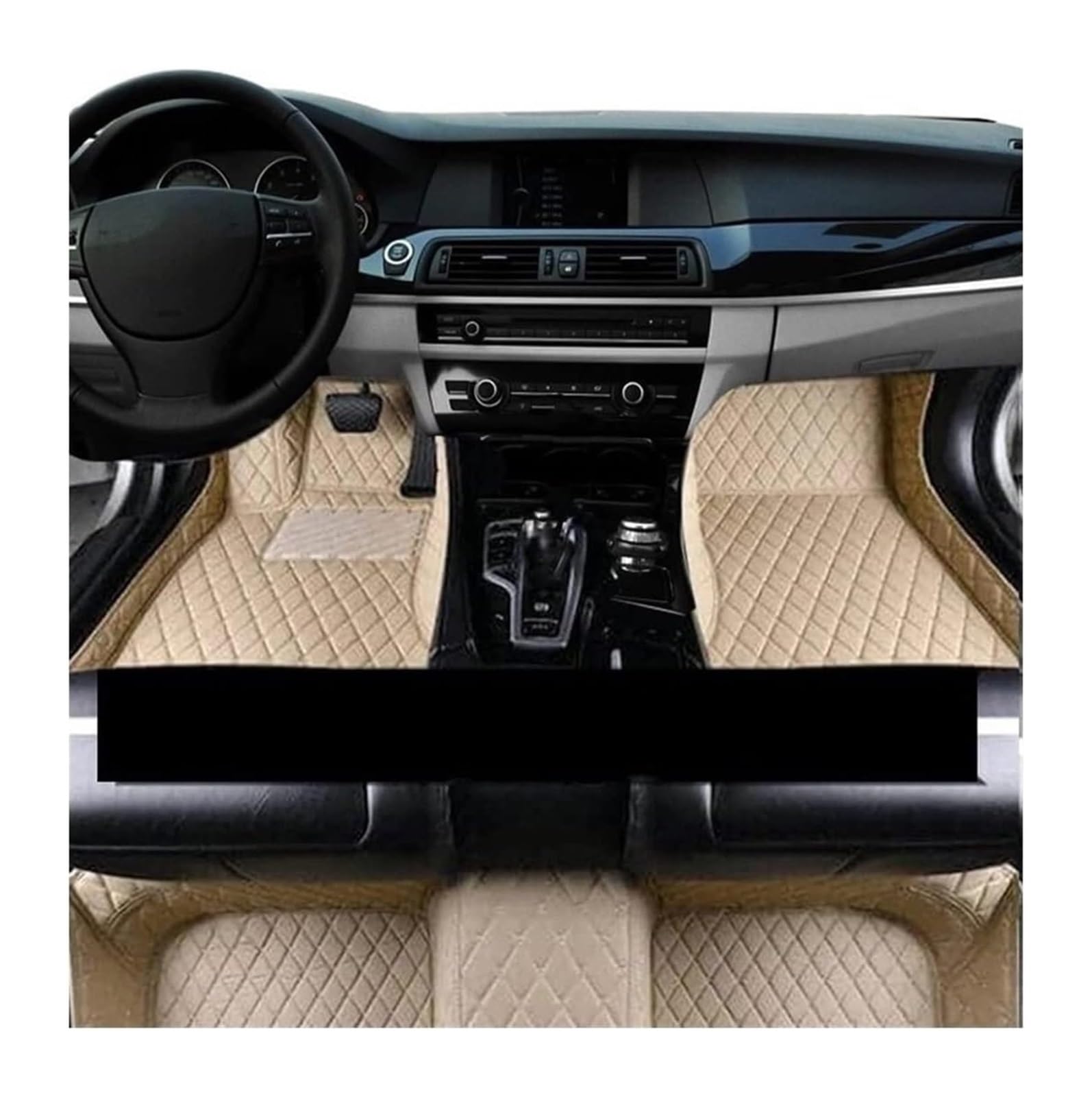 Autoteppich Für VW Für Caddy 2K 2015 2016 2017 2018 2019 7 Sitz Leder Matte Teppiche Teppiche Pad Auto Matte Auto Boden Matte(LHD 1 Set 7) von APTKCMCNVG