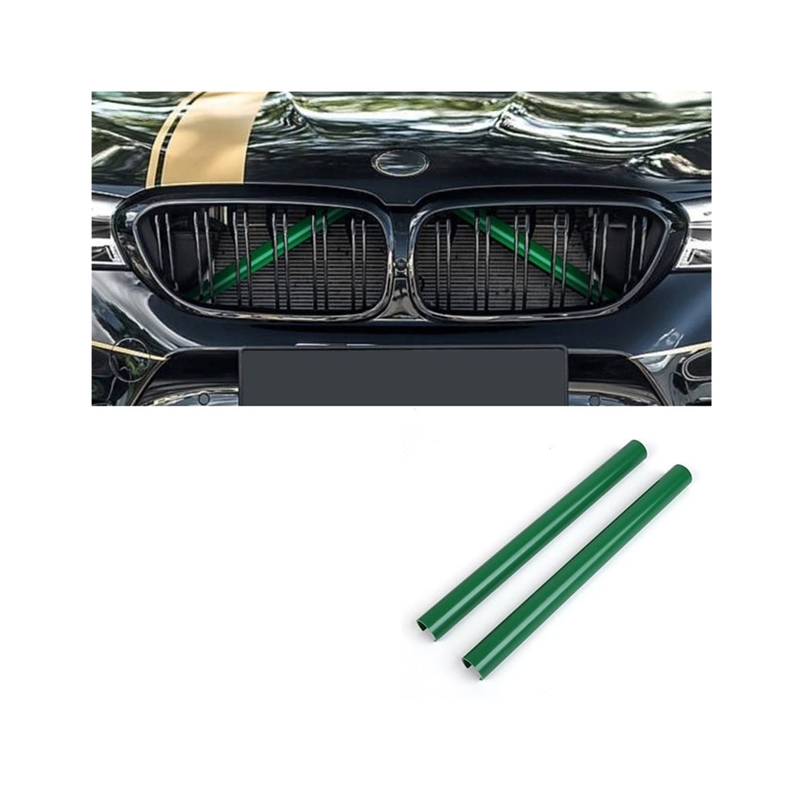 Frontkühlergrills Auto Sport Styling Dekoration Zubehör Auto Kühlergrill Zierleisten Für F30 F31 F32 F33 F34 F36 F20 F21 F22 F23 G29(Green 2Pcs) von APTKCMCNVG