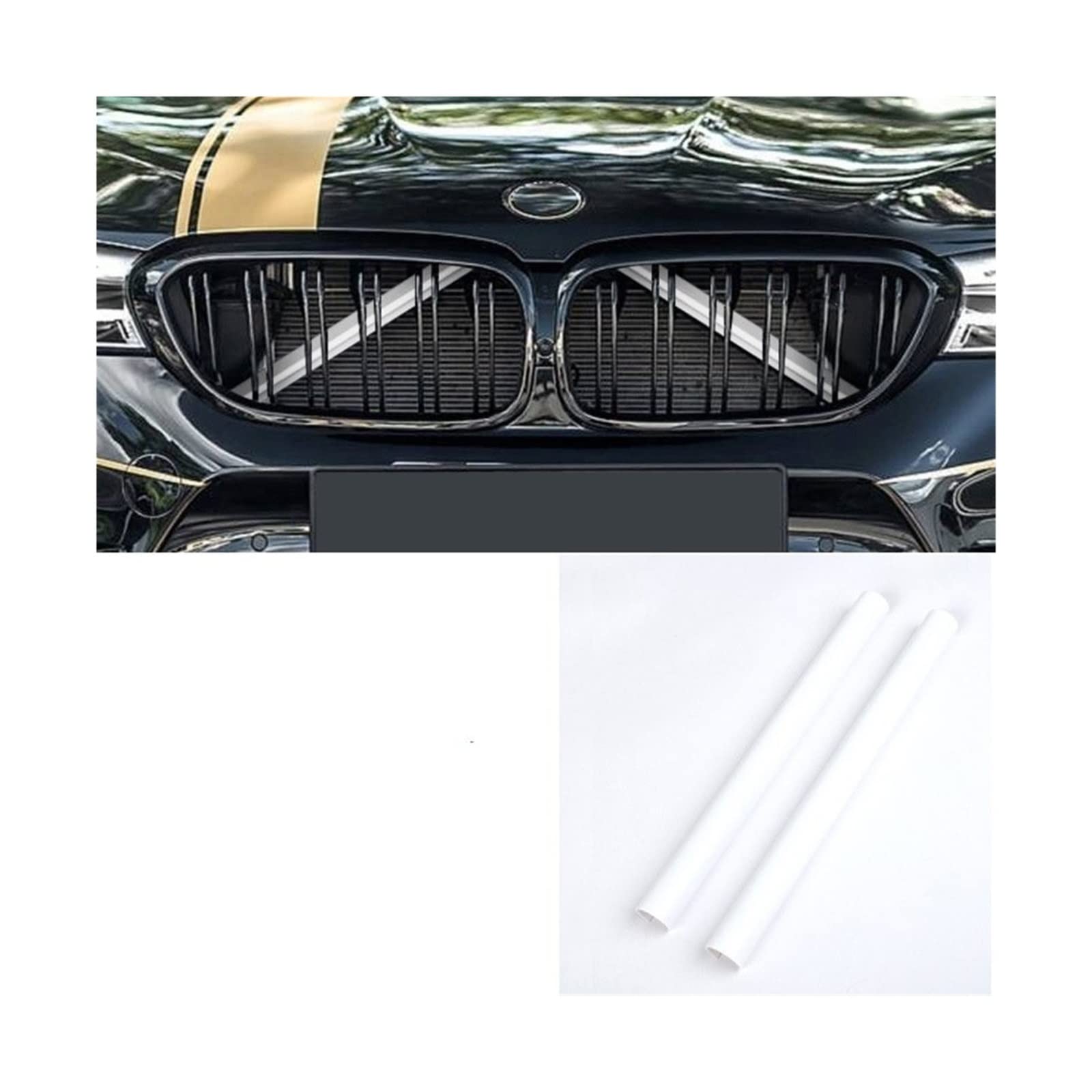Frontkühlergrills Auto Sport Styling Dekoration Zubehör Auto Kühlergrill Zierleisten Für F30 F31 F32 F33 F34 F36 F20 F21 F22 F23 G29(White 2Pcs) von APTKCMCNVG