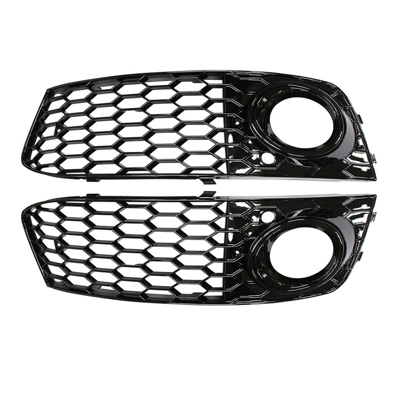 Frontkühlergrills Autozubehör Glänzende Frontstoßstange Nebelscheinwerfer Lampe Mesh Grill Grille Für A4 Für B8 2008 2009 2010 2011 2012(Schwarz) von APTKCMCNVG