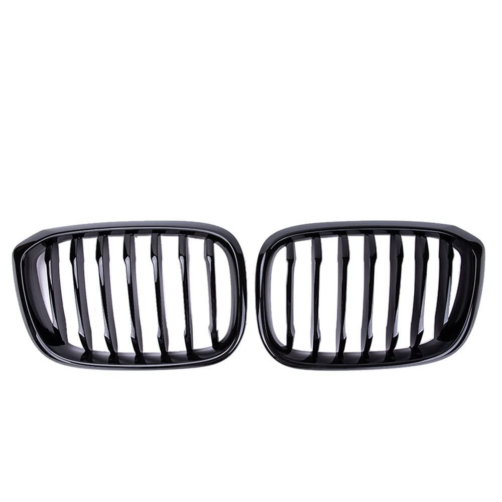 Frontkühlergrills Dual Line Glossy Black Racing Grills Autozubehör Car Front Kidney Grill Für X3 X4 G01 G02 G08 2018-2021(A Glossy Black 1 Slat) von APTKCMCNVG