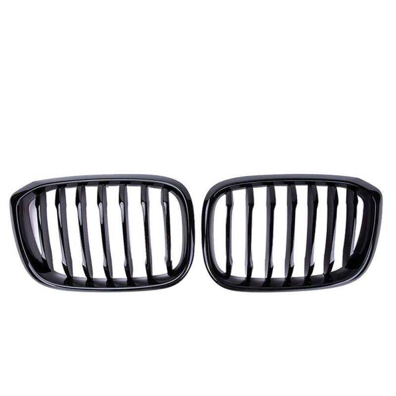 Frontkühlergrills Dual Line Glossy Black Racing Grills Autozubehör Car Front Kidney Grill Für X3 X4 G01 G02 G08 2018-2021(A Glossy Black 1 Slat) von APTKCMCNVG