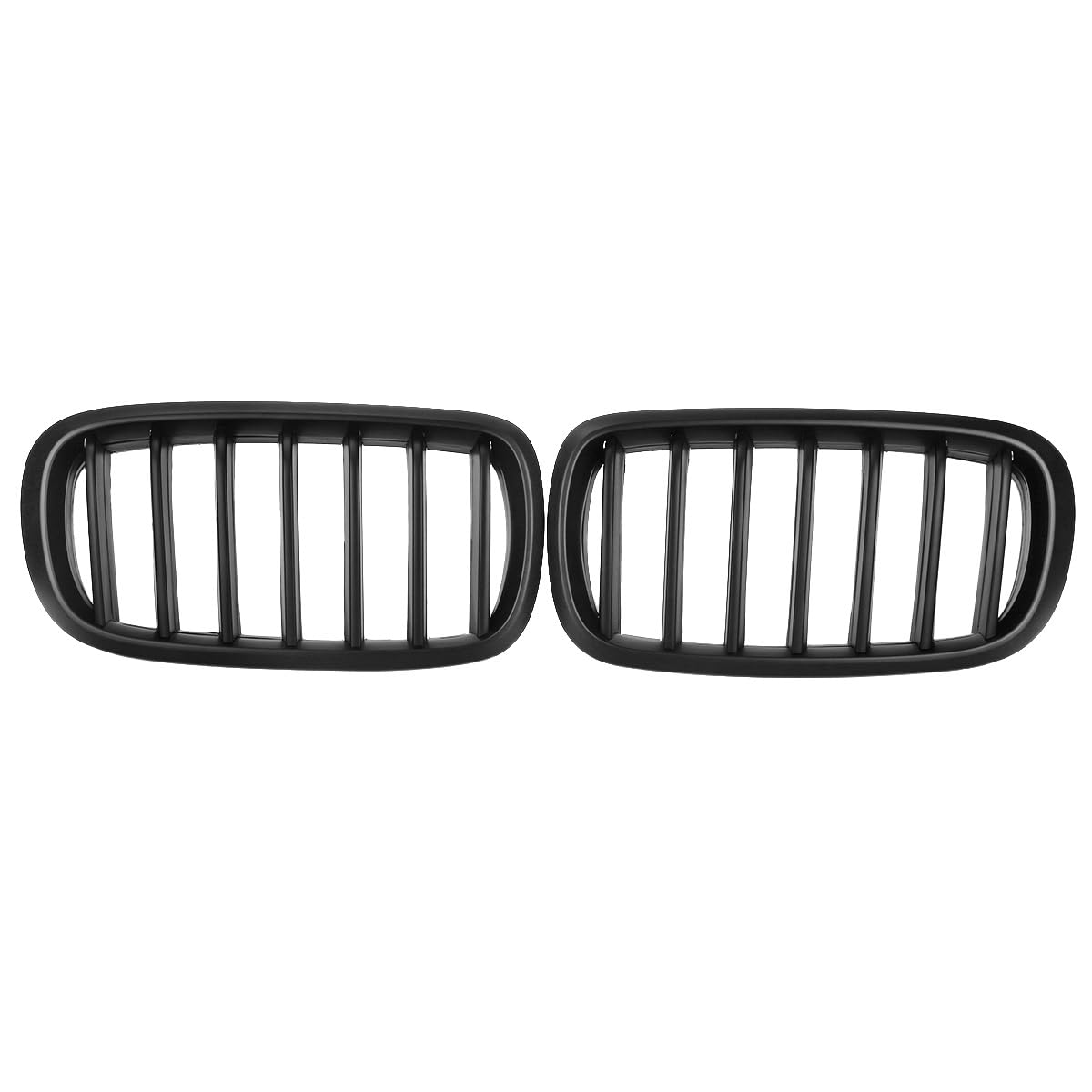 Frontkühlergrills Frontstoßstange Nieren Kühler Racing Grills Paar Doppellamellen Frontstoßstange Grillgitter Für F15/F16 X5 X6 2014-2017(Matte 1 Slat) von APTKCMCNVG