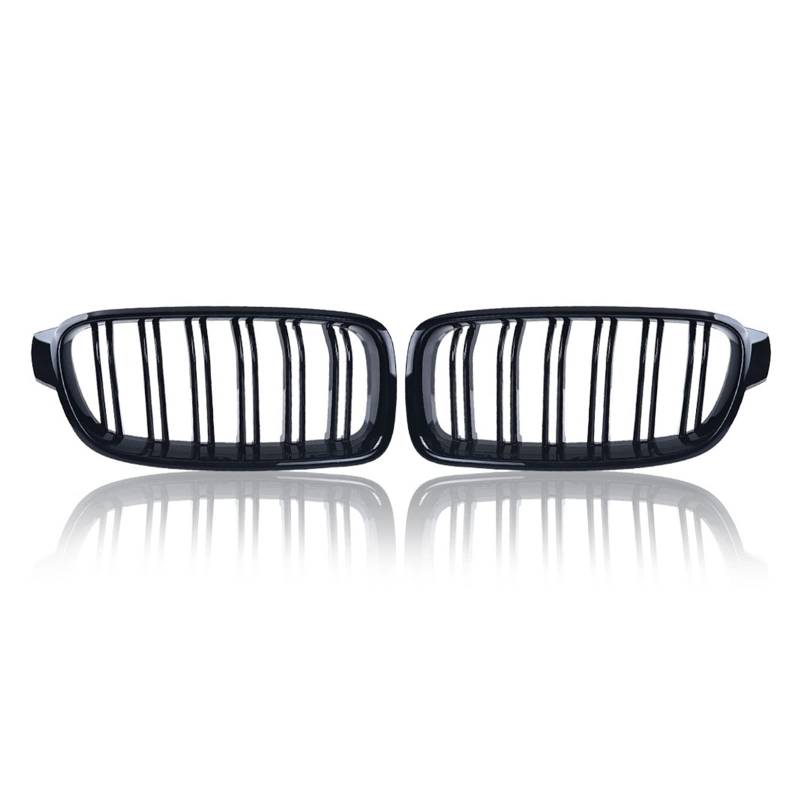 Frontkühlergrills Für 3er F30 F31 F35 2012-2018 Sportgrill Double Slat Line Grilles Kindey Grills Car Gloss Black Frontstoßstangengrill von APTKCMCNVG