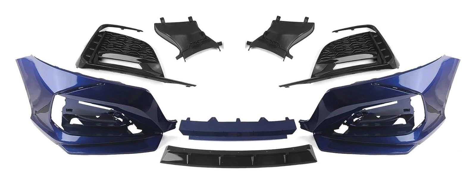 Frontkühlergrills Für A&ccord 10th 2018-2021 Frontstoßstangenabdeckung Autogehäuse Ansaughaube Splitter Spoiler Kit Frontnierengitter(Blau) von APTKCMCNVG