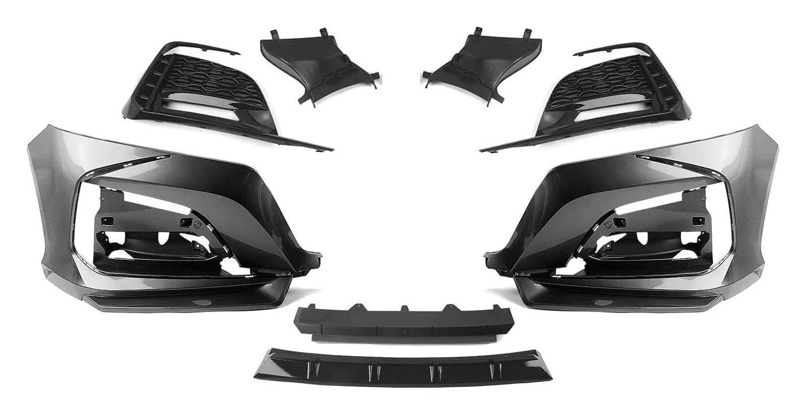 Frontkühlergrills Für A&ccord 10th 2018-2021 Frontstoßstangenabdeckung Autogehäuse Ansaughaube Splitter Spoiler Kit Frontnierengitter(Schwarz) von APTKCMCNVG