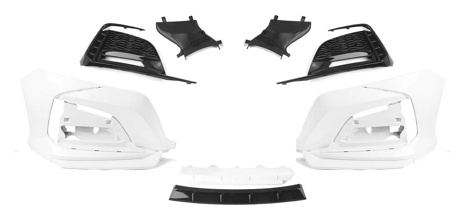 Frontkühlergrills Für A&ccord 10th 2018-2021 Frontstoßstangenabdeckung Autogehäuse Ansaughaube Splitter Spoiler Kit Frontnierengitter(Weiß) von APTKCMCNVG