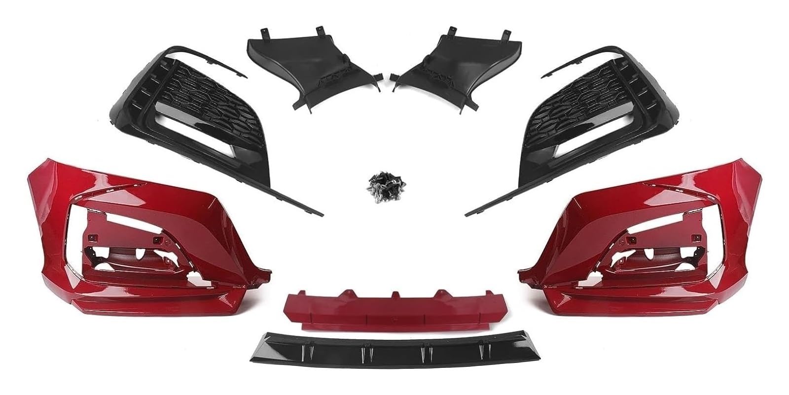 Frontkühlergrills Für A&ccord 10th 2018-2021 Frontstoßstangenabdeckung Autogehäuse Ansaughaube Splitter Spoiler Kit Frontnierengitter(rot) von APTKCMCNVG