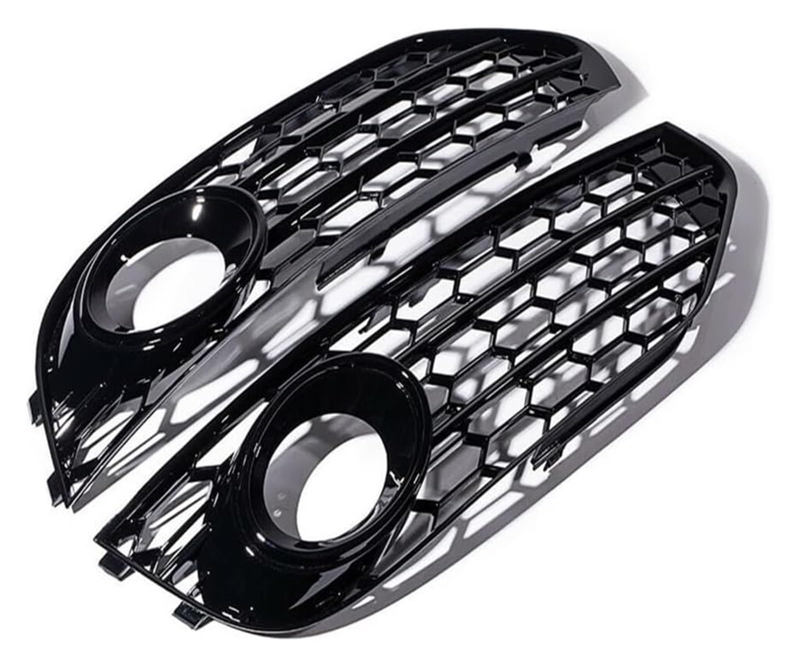 Frontkühlergrills Für A4 B8 B8.5 Allroad 2009–2015, Autogitter, Auto-Frontbumpe-Mesh-Wabengitter, Nebelscheinwerfergitter(Zwart) von APTKCMCNVG