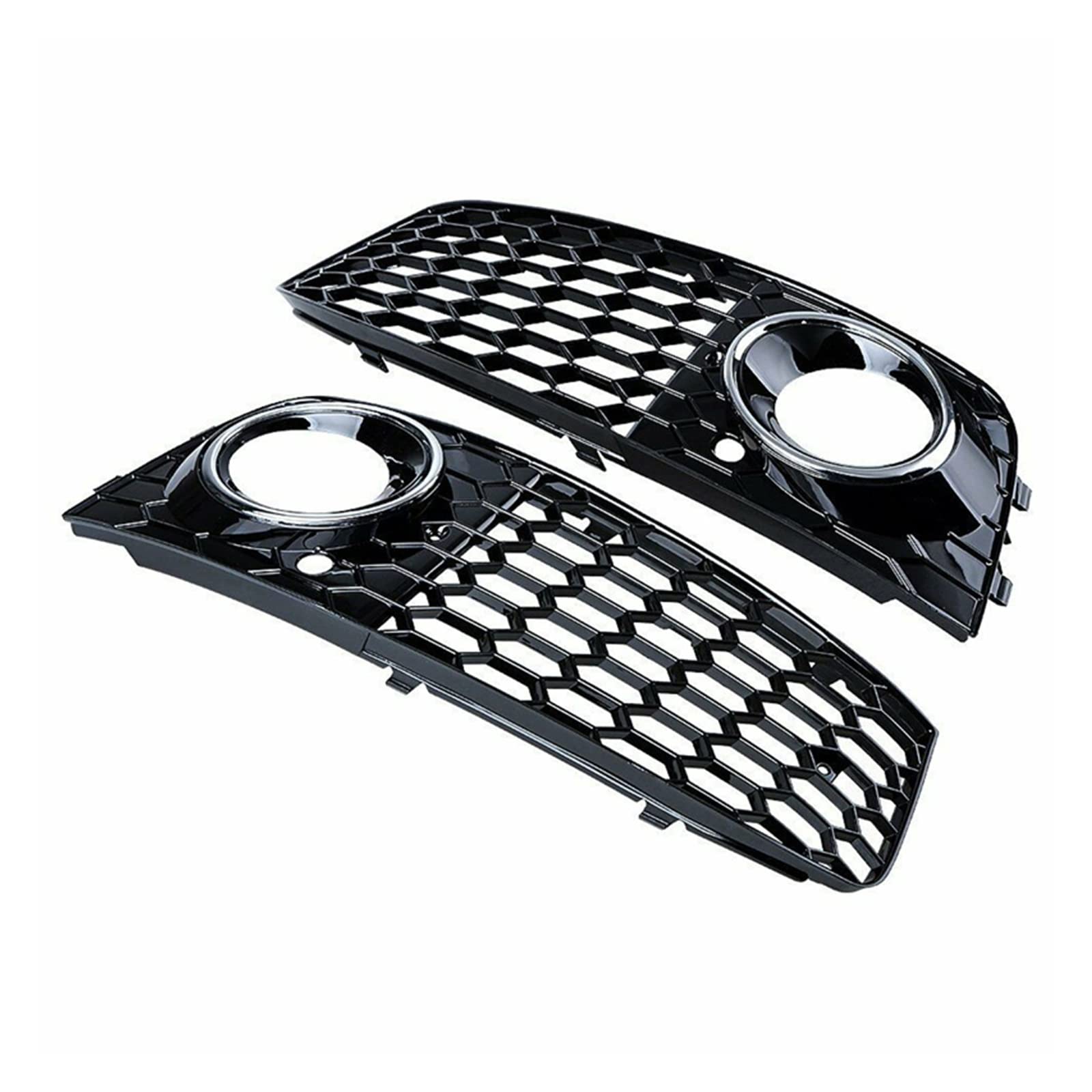 Frontkühlergrills Für A4 Für B8 2008 2009 2010 2011 2012 Auto Zubehör Glänzende Frontschürze Nebel Licht Lampe Mesh Grill Grille(Chrom) von APTKCMCNVG
