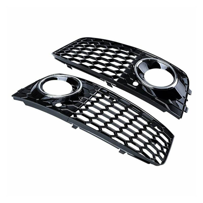 Frontkühlergrills Für A4 Für B8 2008 2009 2010 2011 2012 Auto Zubehör Glänzende Frontschürze Nebel Licht Lampe Mesh Grill Grille(Chrom) von APTKCMCNVG