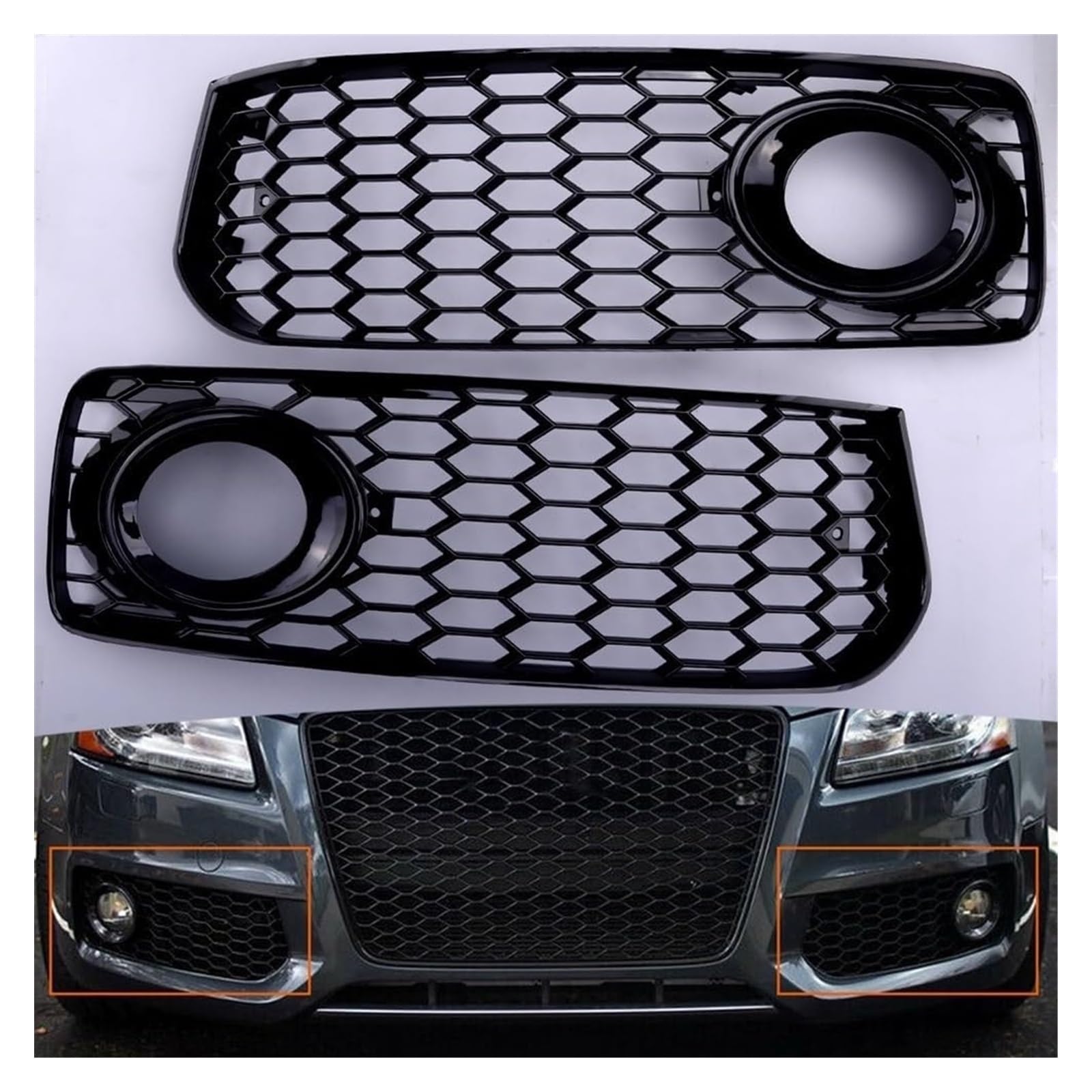 Frontkühlergrills Für A5 S-Line S5 B8 RS5 2008–2012 Autogitter, Auto-Stoßstangengrill, Vorderer Unterer Stoßfänger, Nebelscheinwerfer-Grill-Abdeckungsverkleidung Frontkühlergrills Für A5 S-Line S5 B8 RS5 2008–2012 Autogitter, Auto-Stoßstangengrill, Vorderer Unterer Stoßfänger, Nebelscheinwerfer-Grill-Abdeckungsverkleidung von APTKCMCNVG
