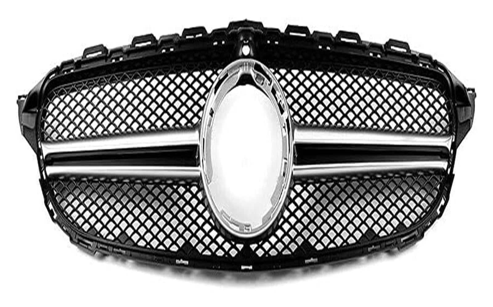 Frontkühlergrills Für B&ENZ Für C-Klasse Für W205 2019 2020 Frontkühlergrills Auto Frontstoßstangengrill Obere Haube Mesh Grid(Silber) von APTKCMCNVG