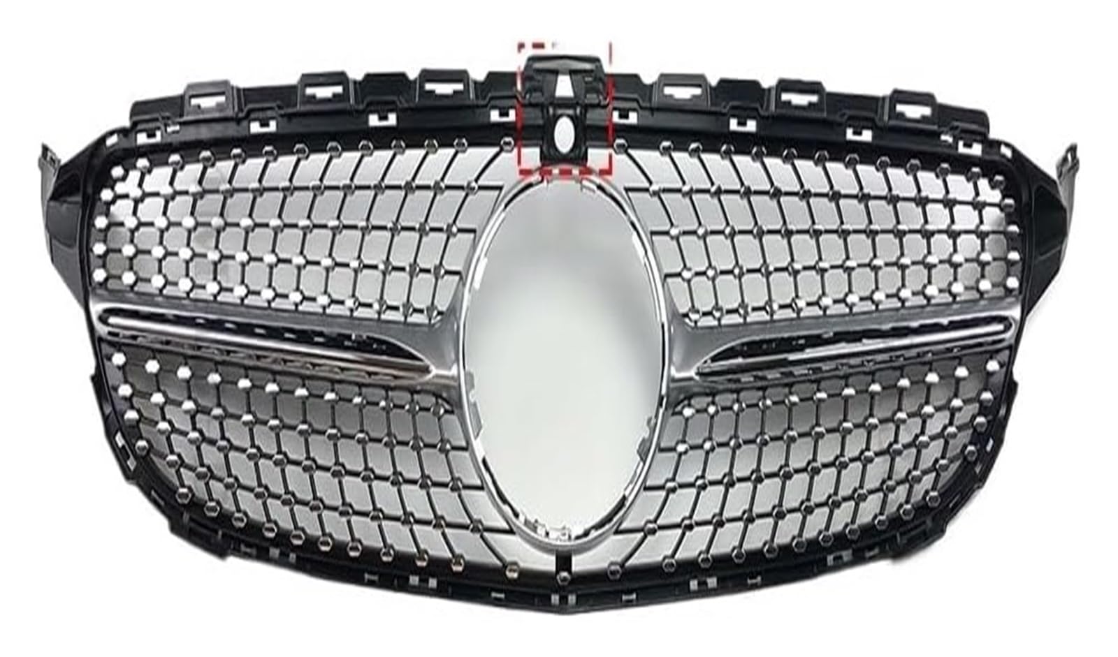 Frontkühlergrills Für B&ENZ Für C-Klasse Für W205 Für S205 Für C205 2014-2021 Frontstoßstangengrill Frontkühlergrills Autoeinlasshaubengitter(14-18Silver with Cam) von APTKCMCNVG