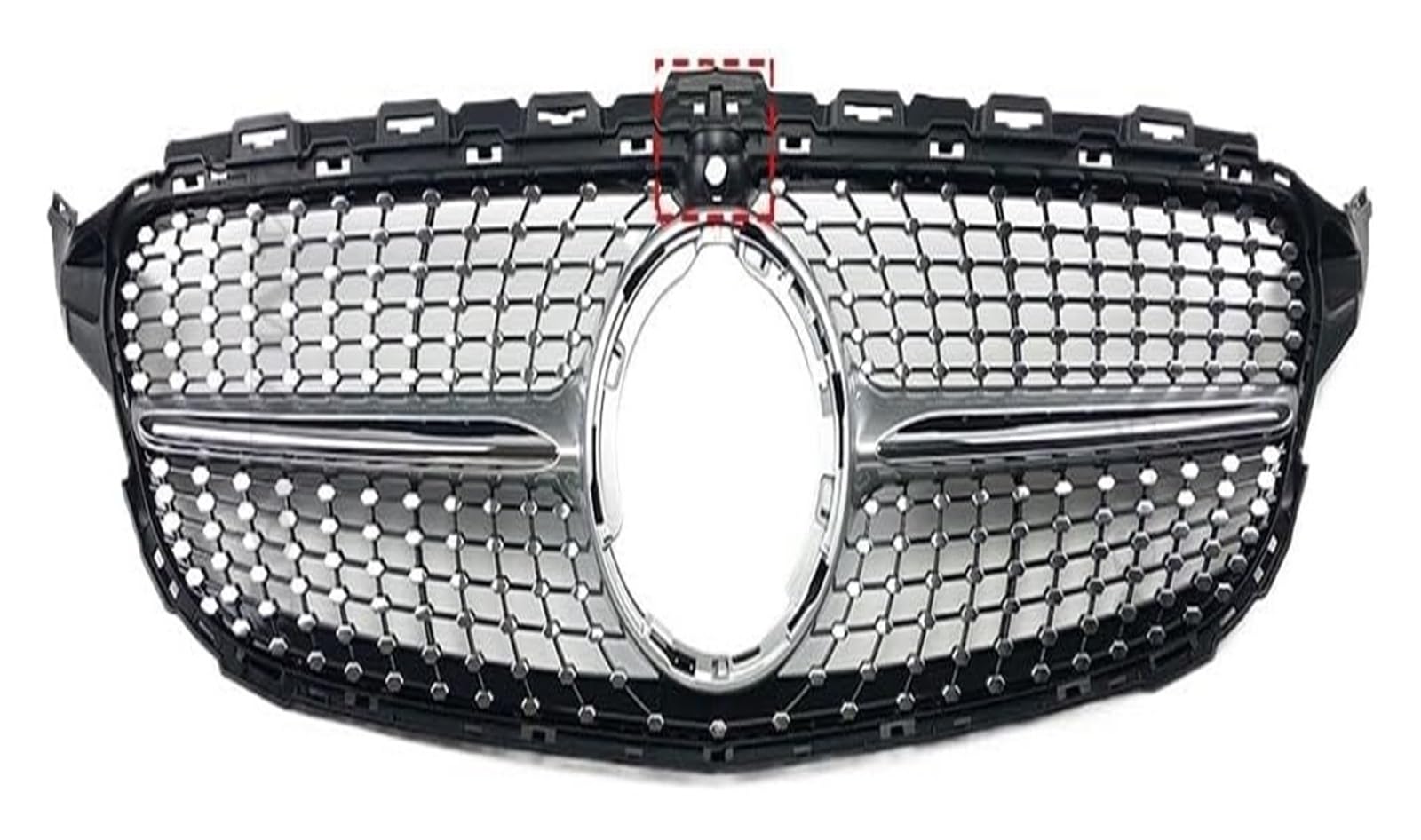 Frontkühlergrills Für B&ENZ Für C-Klasse Für W205 Für S205 Für C205 2014-2021 Frontstoßstangengrill Frontkühlergrills Autoeinlasshaubengitter(19-21Silver with Cam) von APTKCMCNVG