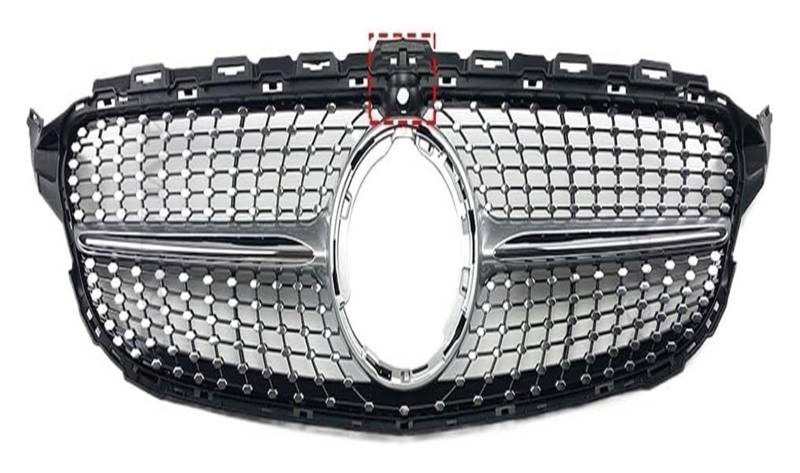 Frontkühlergrills Für B&ENZ Für C-Klasse Für W205 Für S205 Für C205 2014-2021 Frontstoßstangengrill Frontkühlergrills Autoeinlasshaubengitter(19-21Silver with Cam) von APTKCMCNVG