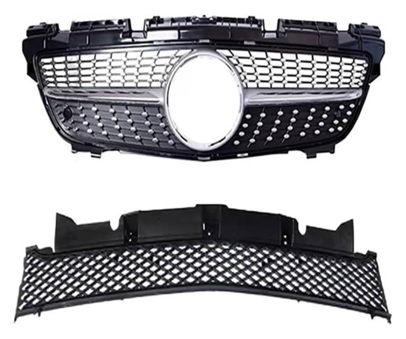 Frontkühlergrills Für B&ENZ Für R172 Für SLK 2011-2015 Frontstoßstangengrill Frontkühlergrill Haubengitter Kühlergitter Frontgrill(Diamond Silvery) von APTKCMCNVG