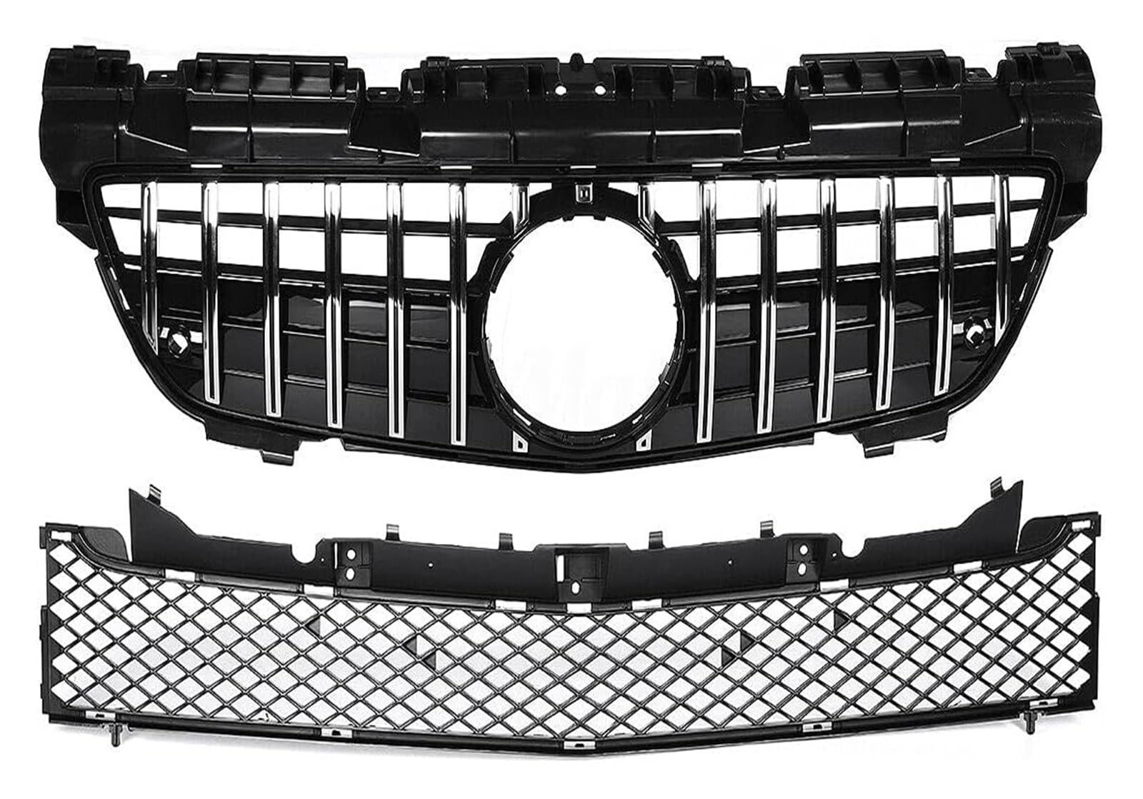 Frontkühlergrills Für B&ENZ Für R172 Für SLK200 Für SLK250 Für SLK350 2012-2016 Frontkühlergrills Auto Stoßstange Haube Mesh Oberen Unteren(Silber) von APTKCMCNVG