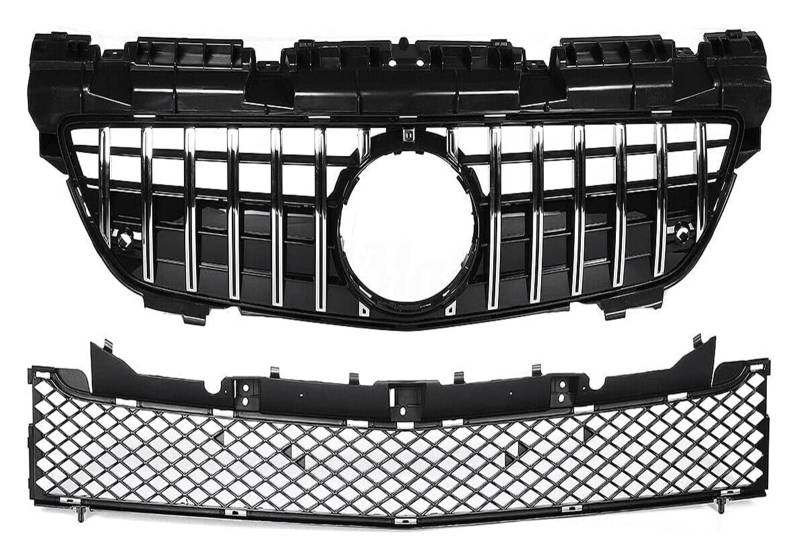 Frontkühlergrills Für B&ENZ Für R172 Für SLK200 Für SLK250 Für SLK350 2012-2016 Frontkühlergrills Auto Stoßstange Haube Mesh Oberen Unteren(Silber) von APTKCMCNVG