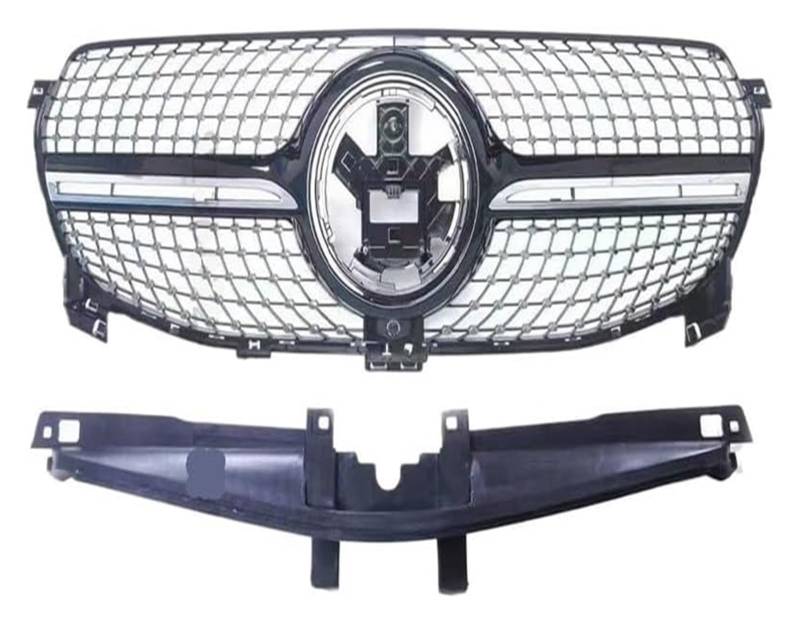 Frontkühlergrills Für B&ENZ Für W167 Für GLE 2020-2023 Frontstoßstangengrill Frontkühlergrills Fronthaubengrillverkleidung(Diamond Black) von APTKCMCNVG