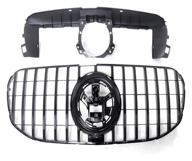 Frontkühlergrills Für B&ENZ Für X167 Für GLS450 Für GLS580 2020-2024 Frontstoßstangengrill Frontkühlergrills Auto Obere Stoßstangenhaube Mesh(Schwarz) von APTKCMCNVG