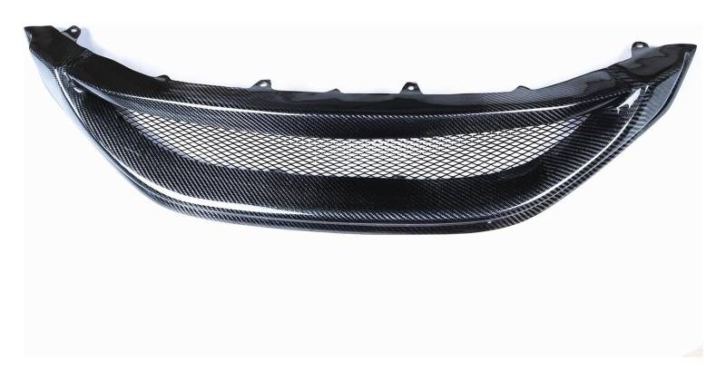 Frontkühlergrills Für Civic 2013-2015 Frontstoßstangengrill Frontkühlergrill Auto Obere Stoßstangenhaube Mesh-Gitter Kühlergrill(Carbon Fiber) von APTKCMCNVG
