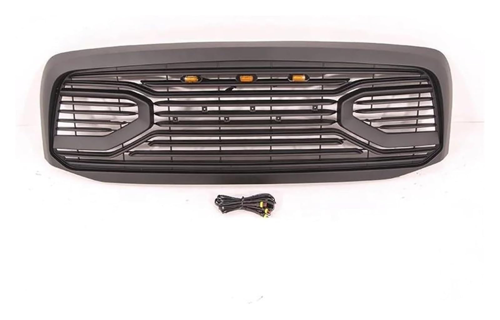 Frontkühlergrills Für Dodge Für RAM 1500 2006-2008 Racing Grill Mesh Vorderen Grill Oberen Stoßstange Gitter Oberen Grill Vorne Niere Grille(Black with Lights) von APTKCMCNVG