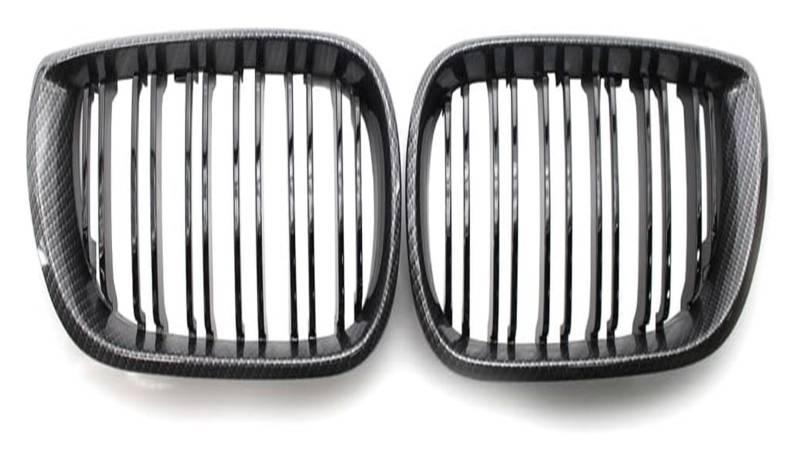 Frontkühlergrills Für E46 Für 3er-Serie 2002 2003 2004 2005 Frontstoßstangengrill Frontkühlergrills Auto Frontstoßstangenhaubengrill(Carbon Fiber) von APTKCMCNVG