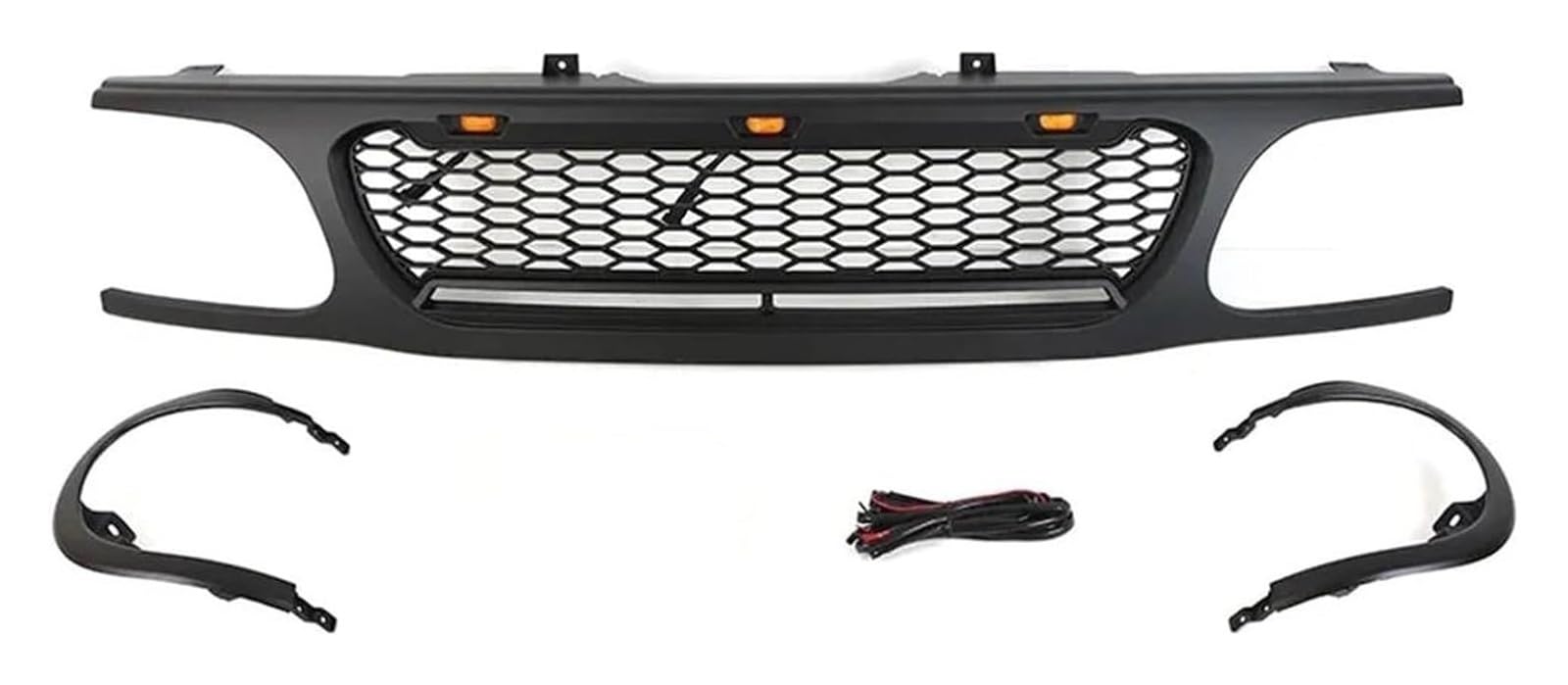 Frontkühlergrills Für Explorer 1995–2001 Vorderer Nierengrill Vorderer Grill Mattschwarze Gitter Mit Lichtleiste ABS-Gitter Stoßstangengrill(with Light) von APTKCMCNVG
