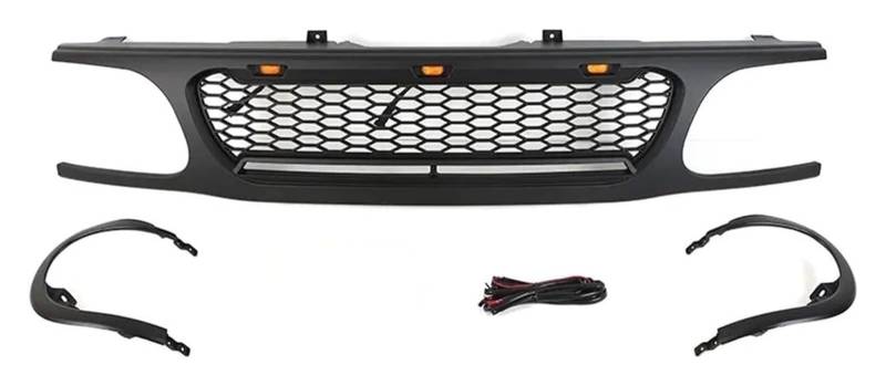 Frontkühlergrills Für Explorer 1995–2001 Vorderer Nierengrill Vorderer Grill Mattschwarze Gitter Mit Lichtleiste ABS-Gitter Stoßstangengrill(with Light) von APTKCMCNVG