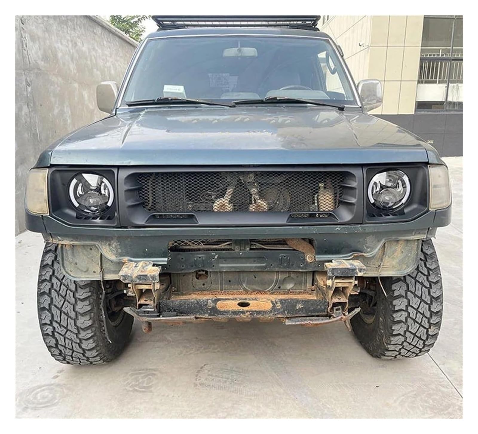 Frontkühlergrills Für M&ITSUBISHI Für Pajero V33 V43 1992-1999 Front Niere Stoßstange Kühler Mesh Grill Racing Grille Auto Styling Außen(Grille) von APTKCMCNVG