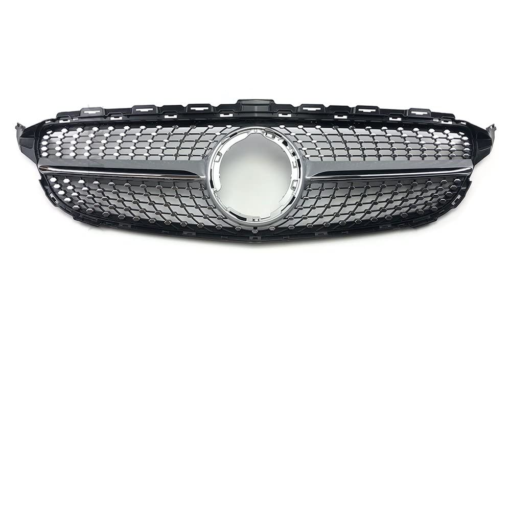 Frontkühlergrills Für M&ercedes W205 Grill C205 B&ENZ C 2014-2021 C200 C260 C180 C250 C300 Coupe AMG C43 Tuning GT GTR Diamant-Frontstoßstangengrill(M 19-21 Chrome Silvery) von APTKCMCNVG