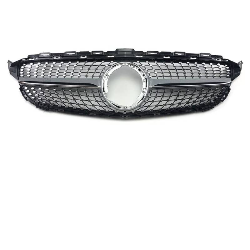 Frontkühlergrills Für M&ercedes W205 Grill C205 B&ENZ C 2014-2021 C200 C260 C180 C250 C300 Coupe AMG C43 Tuning GT GTR Diamant-Frontstoßstangengrill(M 19-21 Chrome Silvery) von APTKCMCNVG