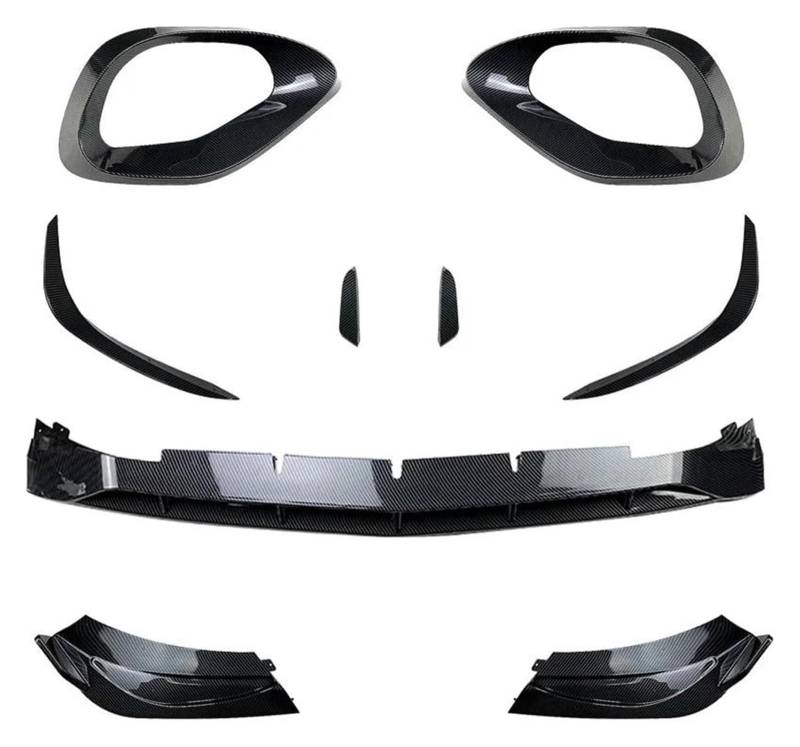 Frontkühlergrills Für Mercedes Für B&ENZ C Klasse W206 C200 C260 Auto Front Lip Bumper Spoiler Canards Splitter Klinge Unteren Kühlergrill 2022 Bis Up(C Carbon Look) von APTKCMCNVG