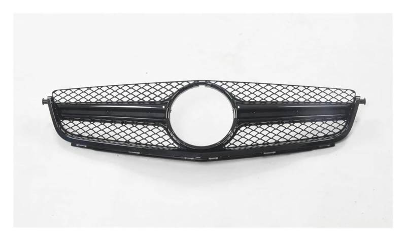 Frontkühlergrills Für Mercedes Für B&ENZ C63 2012-2014 Auto Vorderen Stoßfänger Grille Mesh-Center Grid Racing Grill Auto Teil Vordere Niere Grille(Schwarz) von APTKCMCNVG