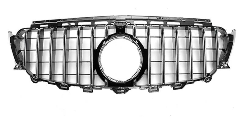 Frontkühlergrills Für Mercedes Für B&ENZ E Klasse W213 E200 E250 E43 2016-2020 Auto Vorderen Stoßfänger Grille Haube Mesh Mitte Vorne Niere(Silber) von APTKCMCNVG