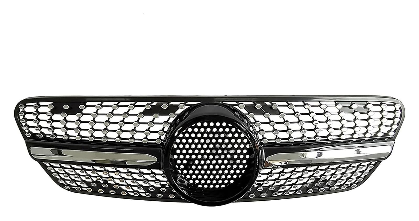Frontkühlergrills Für Mercedes Für B&ENZ W163 ML Klasse 1999-2004 Racing Grill Stoßstange Haube Gitter W/Insekten Beweis Abdeckung Vorne Niere Kühlergrill(Schwarz) von APTKCMCNVG