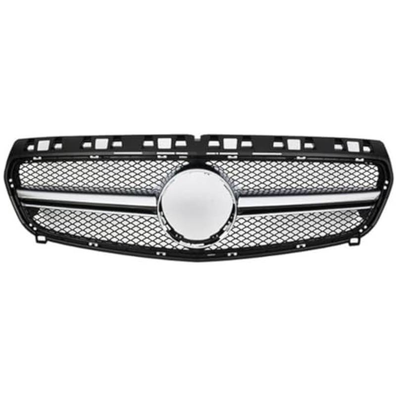Frontkühlergrills Für Mercedes Für B&ENZ W176 A Klasse 2013-2015 A200 A180 A250 Kühlergrill Auto Oberen Stoßfänger Haube Mesh Front Niere Grille(Silber) von APTKCMCNVG