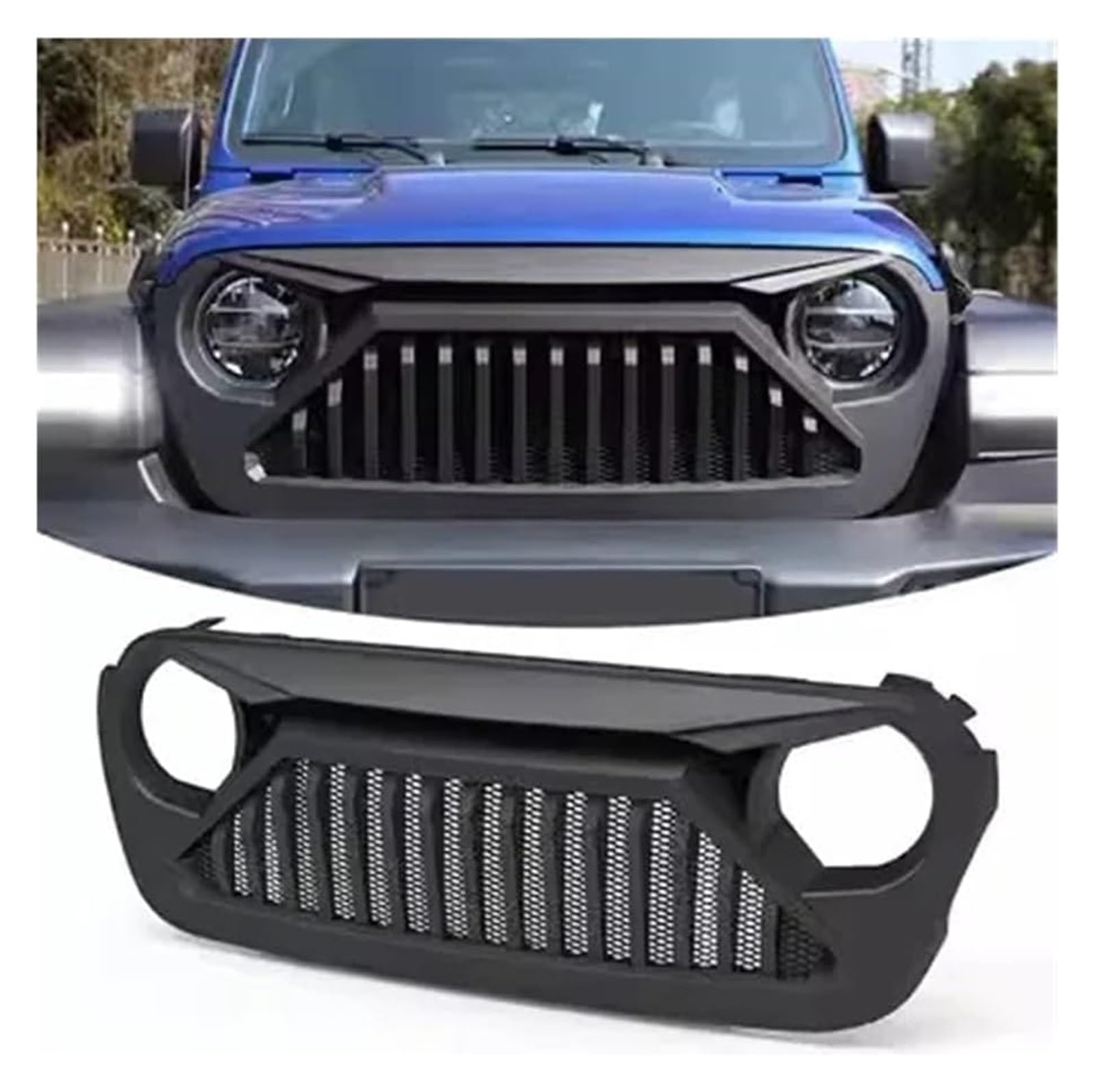 Frontkühlergrills Für Wrangler Für JK Für JL Frontstoßstangengrill Frontkühlergrills Autogrillgitter Kühlergrill(Size-A) von APTKCMCNVG