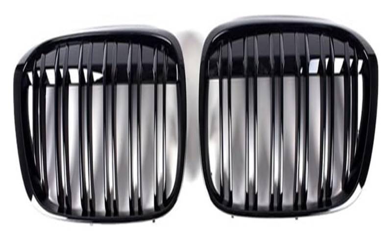 Frontkühlergrills Für X1 Für F48 Für F49 2016-2019 Frontstoßstangengrill Frontkühlergrills Auto Frontgrillhaube Einzel-Doppellamellen(2-Slat Gloss Black) von APTKCMCNVG