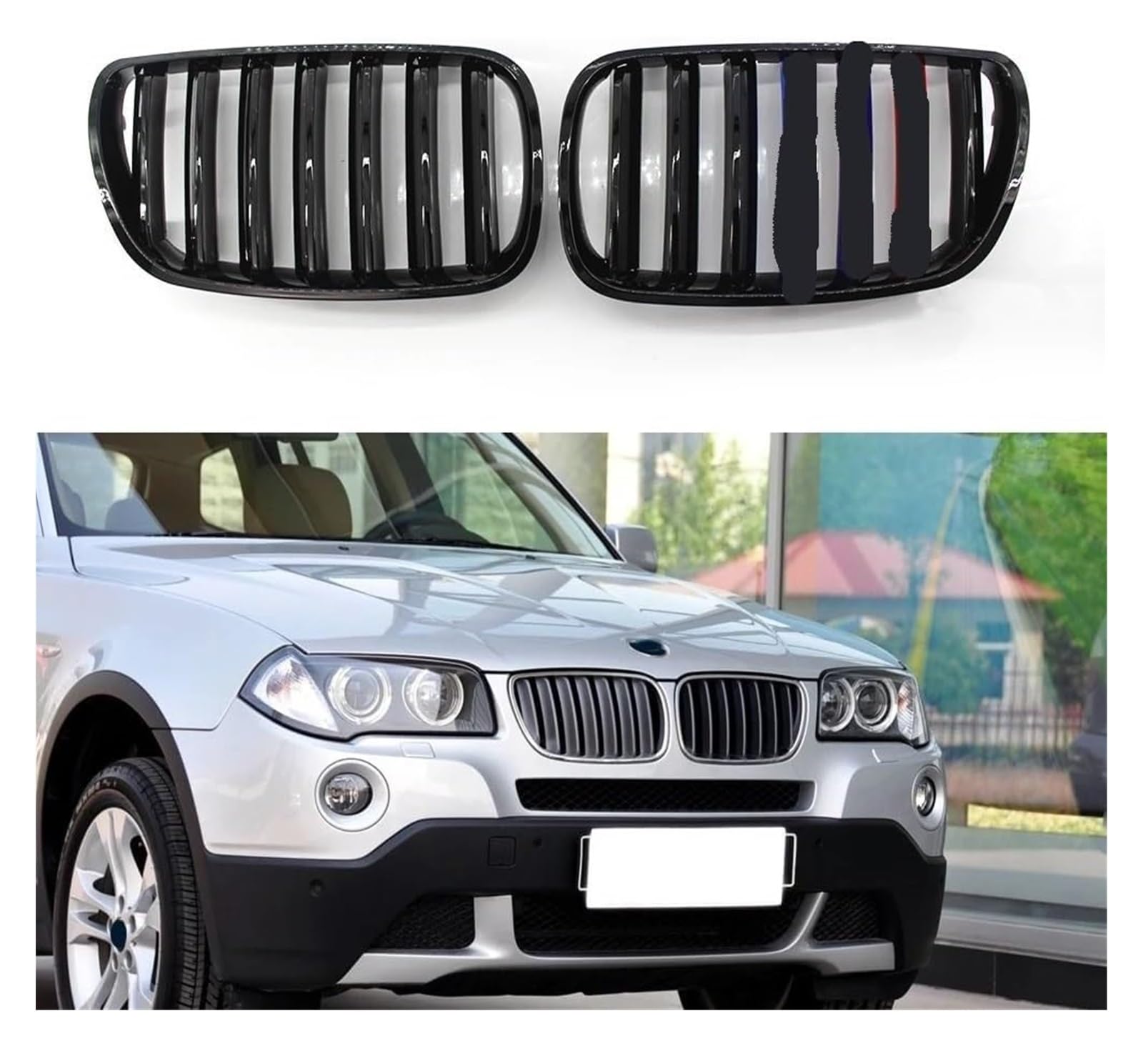 Frontkühlergrills Für X3 Für E83 2007 2008 2009 2010 Frontstoßstangengrill Frontkühlergrills Auto Frontgrill Haubengrill(B) von APTKCMCNVG