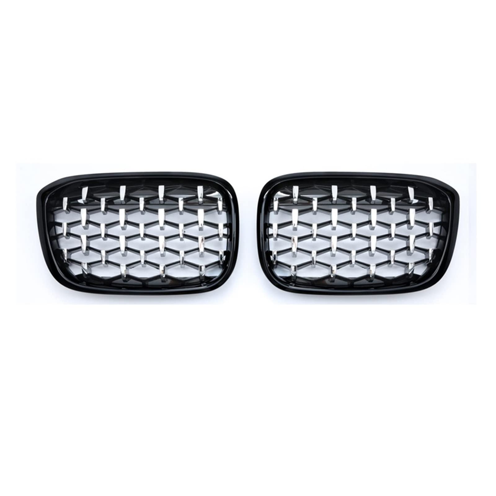Frontkühlergrills Für X3 Für G01 Für G08 Für X4 Für G02 2018-2020 Auto-Frontstoßstangen-Grillblende Renngitter Diamant-Nierengitter(Silver and Black) von APTKCMCNVG