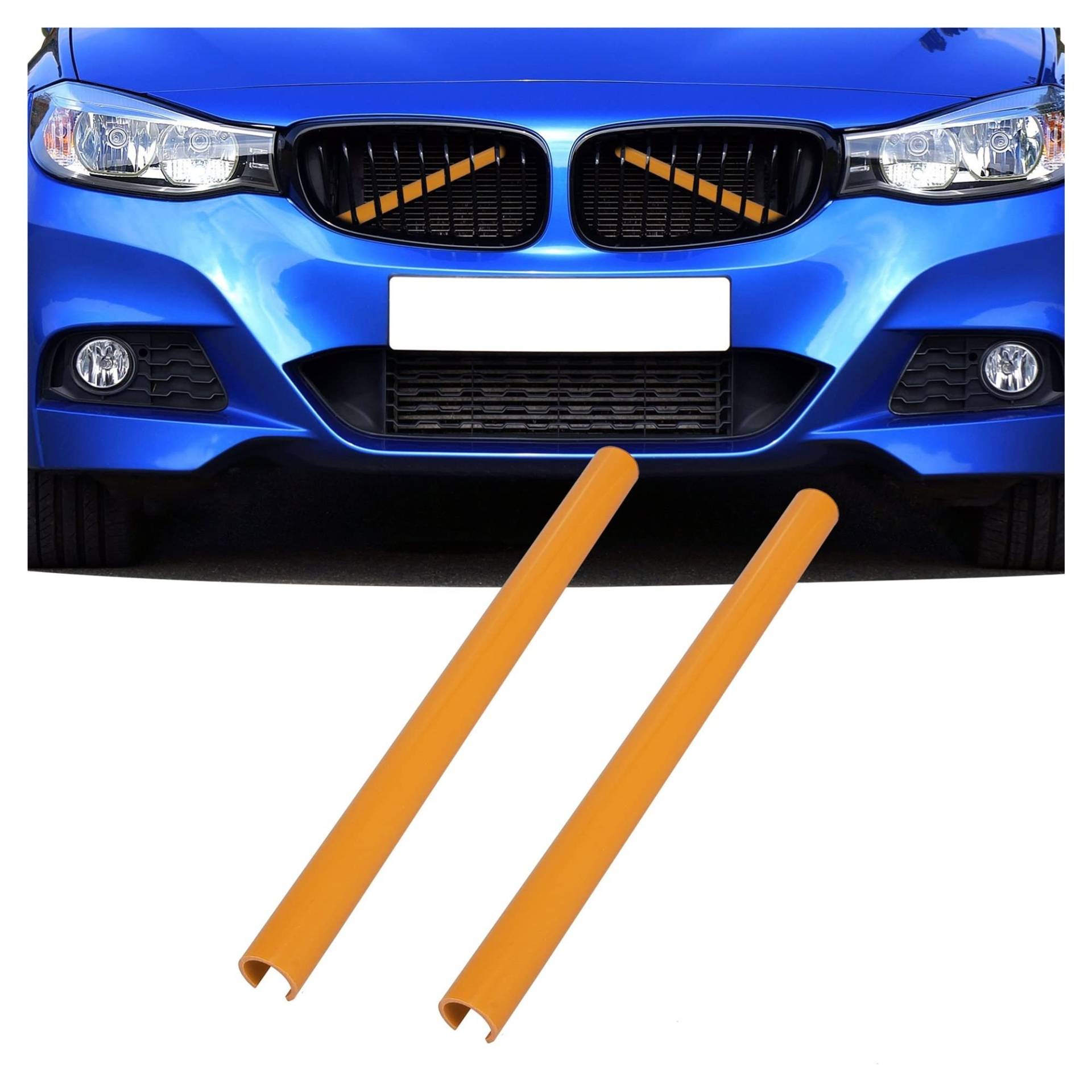 Frontkühlergrills Kühlergrill-Einsatzleisten Grillstreifen-Dekorationszubehör Paar Vordere Kühlergrill-Zierleisten-Abdeckung Für F30 F10 F20 F11 F31(Model B Yellow) von APTKCMCNVG