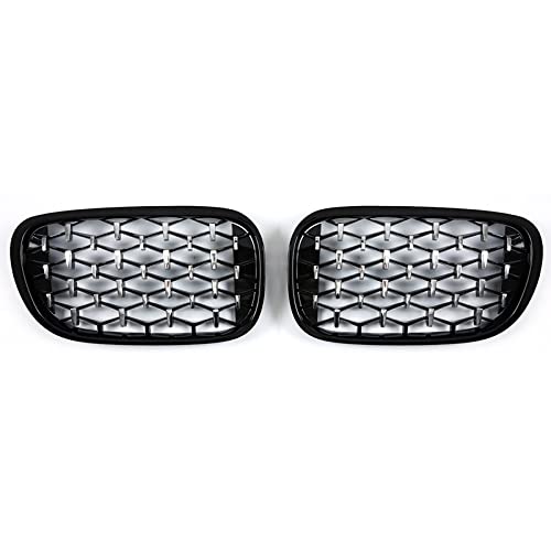 Frontkühlergrills Nierengitter Im Diamond-Stil, Renngitter, Ersatzteile, Zubehör, Auto-Styling Für 7er G11 G12 2016-2020(Silver and Black) von APTKCMCNVG