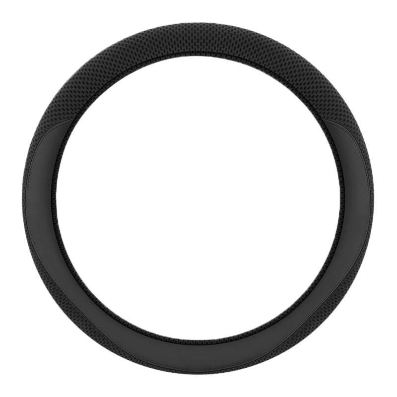 Auto Lenkradbezug Anti Rutsch Lenkradabdeckung Atmungsaktives Lenkrad Abdeckung Universeller Auto Lenkradbezug Lenkradhülle elastischer, atmungsaktive Mikrofaser aus Eisseide (Schwarz,38cm) von AQCQDQ