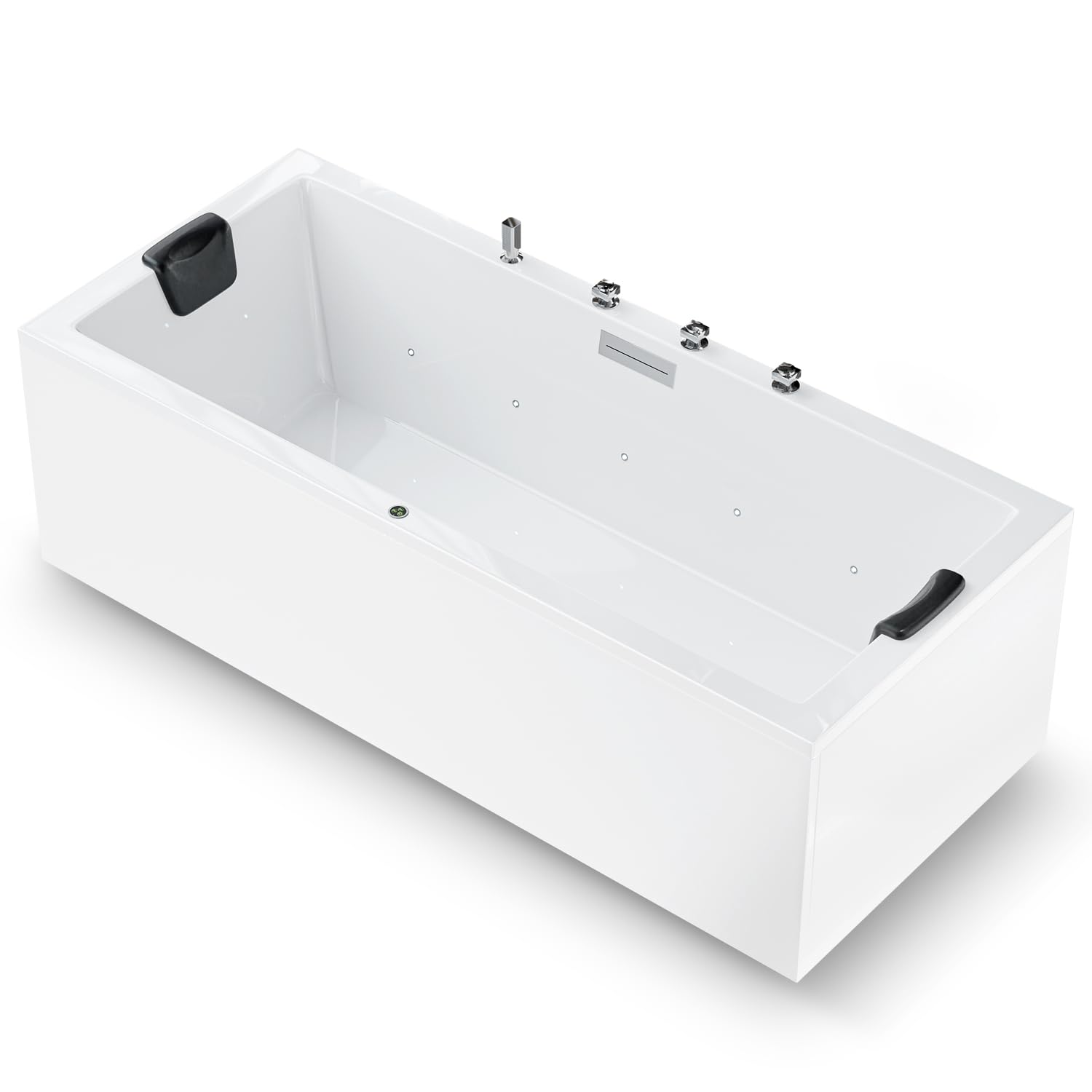 AQUADE Acryl Badewanne 190x90 Modell: Neu ULM - Weiß Badewanne Komplettset 190x90 - Badewannen mit Wannenfüßen + Schürze + Wannenrandarmatur + Nackenkissen + Led AQUADE Acryl Badewanne 190x90 Modell: Neu ULM - Weiß Badewanne Komplettset 190x90 - Badewannen mit Wannenfüßen + Schürze + Wannenrandarmatur + Nackenkissen + Led von AQUADE